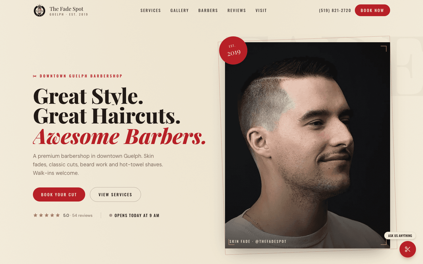Fadespot barbershop demo