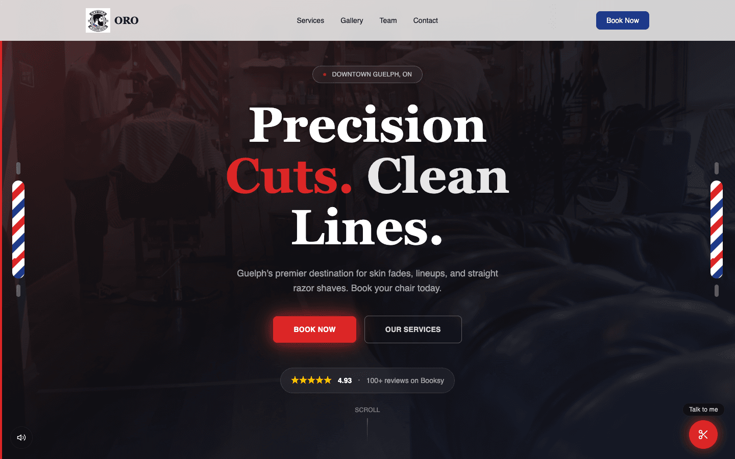 ORO Barbershop website